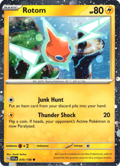Scarlet & Violet Rotom #70/198 Galaxy Holo